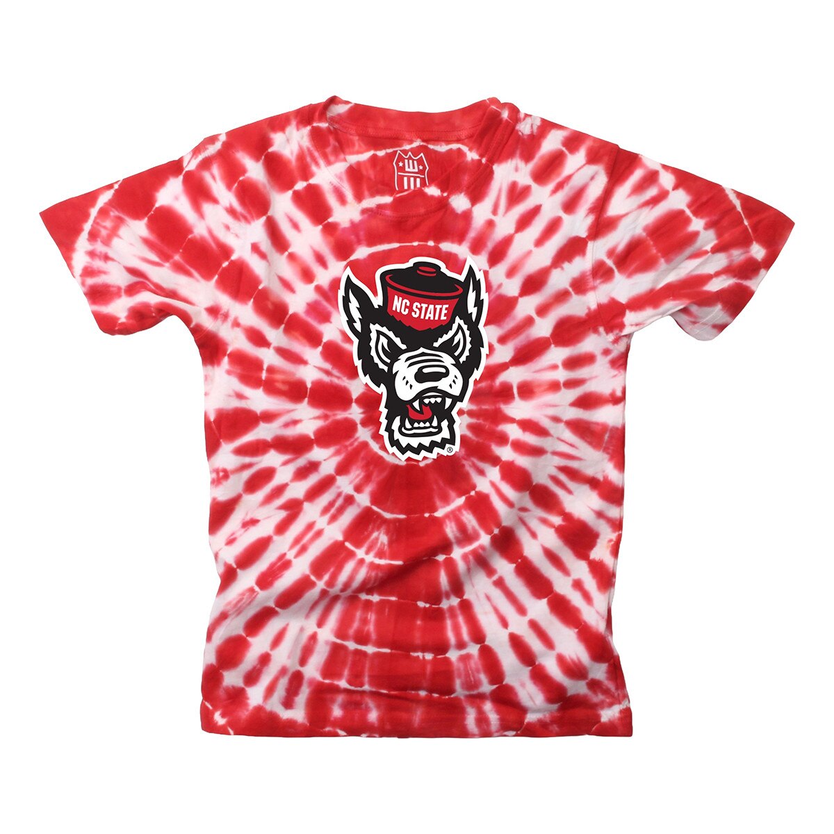 Red Junior Short Sleeve Tie-Dye Tee